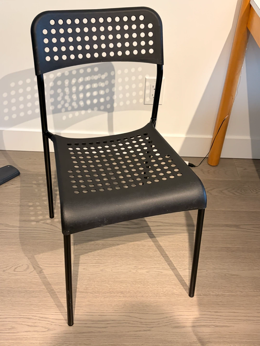 IKEA Black Plastic Chair