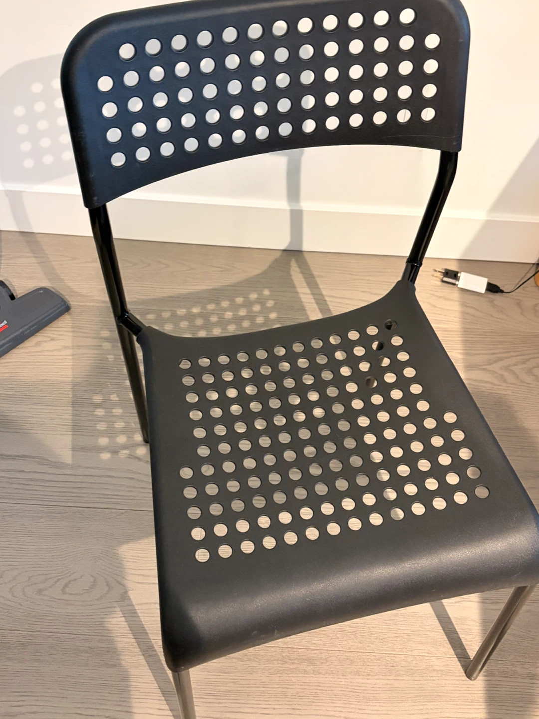 IKEA Black Plastic Chair - photo 2