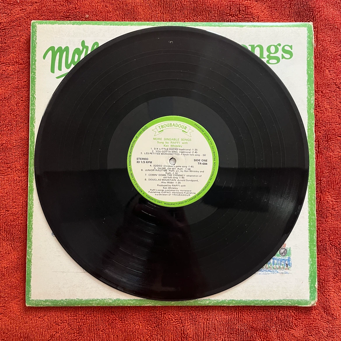Raffi More Singable Songs Vinyl Record - photo 2