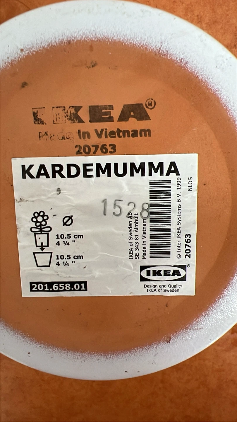 IKEA KARDEMUMMA White Plant Pot 10.5 cm - photo 3