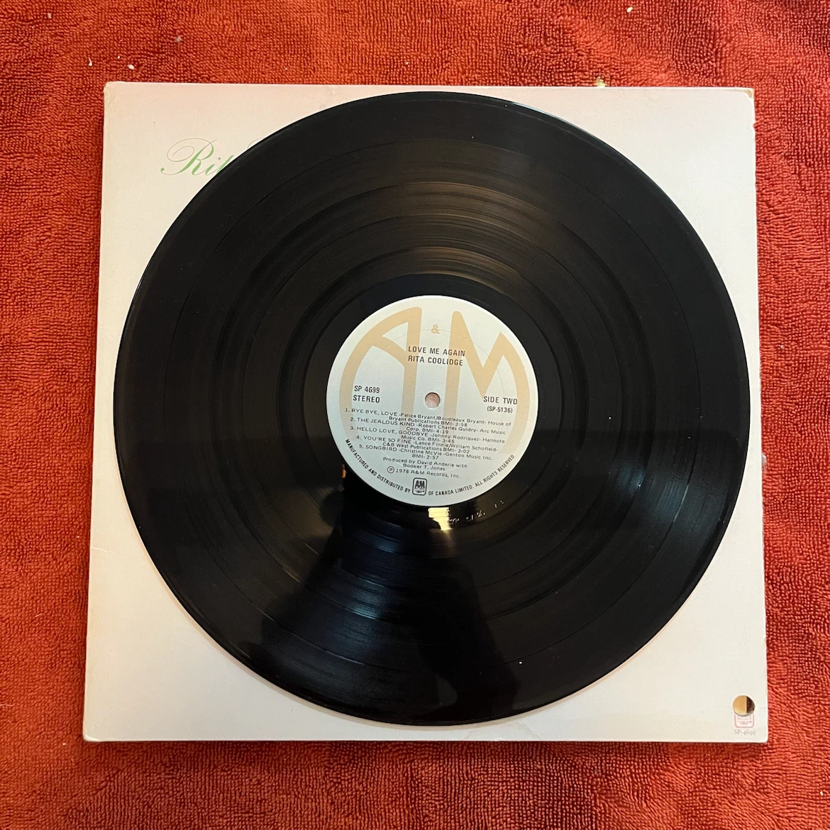 Rita Coolidge Love Me Again Vinyl Record - photo 2