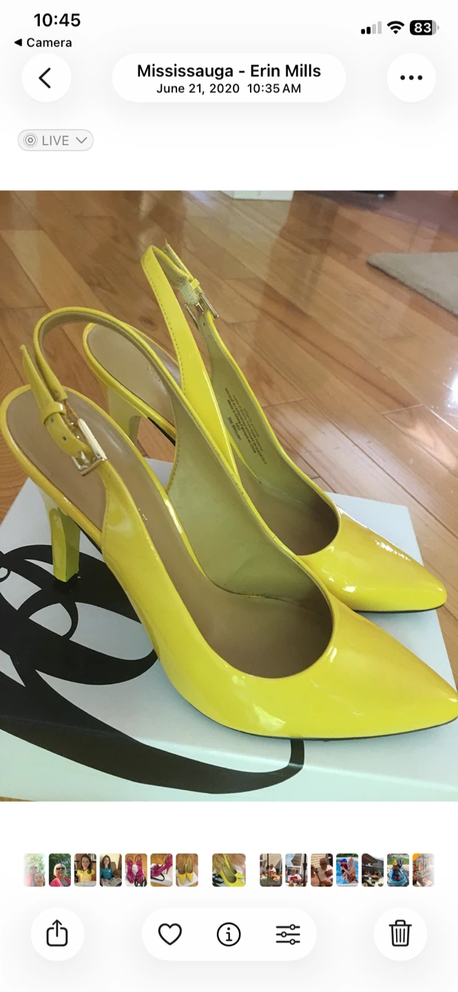 Nine West Yellow Slingback Heels - photo 3