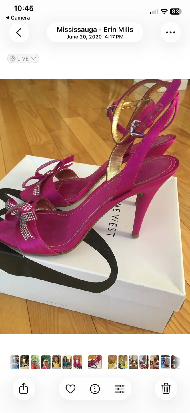 Nine West Pink Sparkle Bow Heels - photo 2