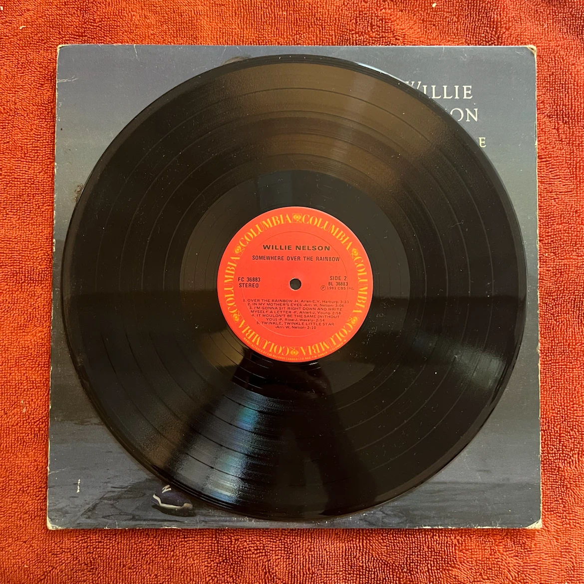 Willie Nelson Somewhere Over the Rainbow Vinyl Record - photo 2