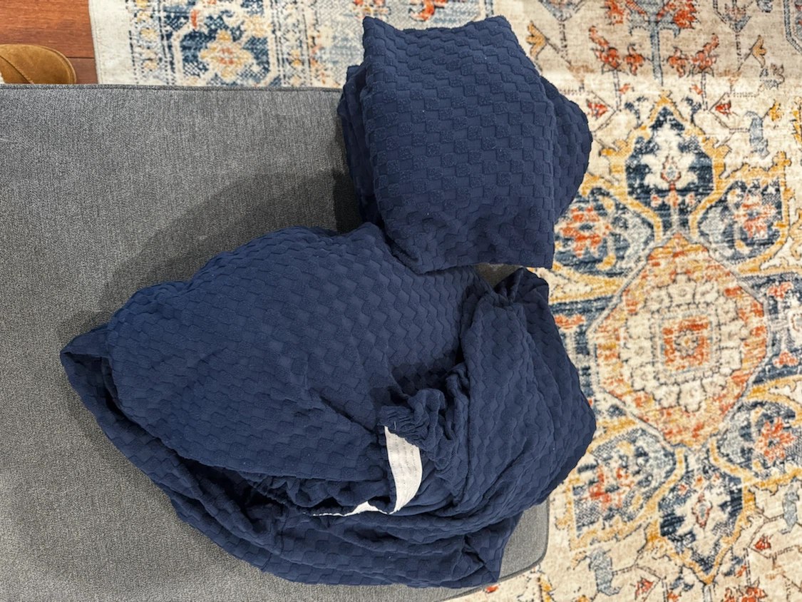 Navy 4-Piece Couch Cover for 3 Cushions - photo 2
