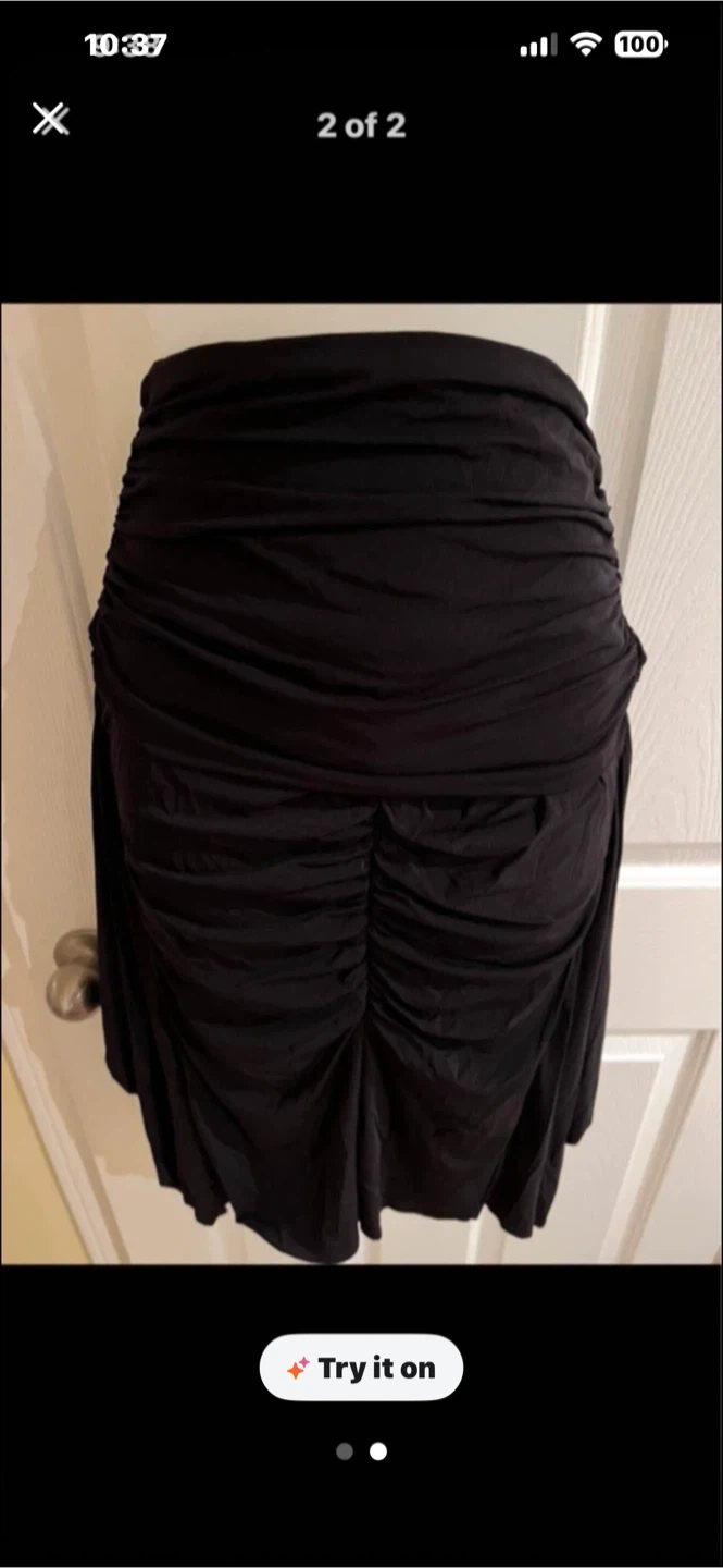 Black ruched skirt - photo 2