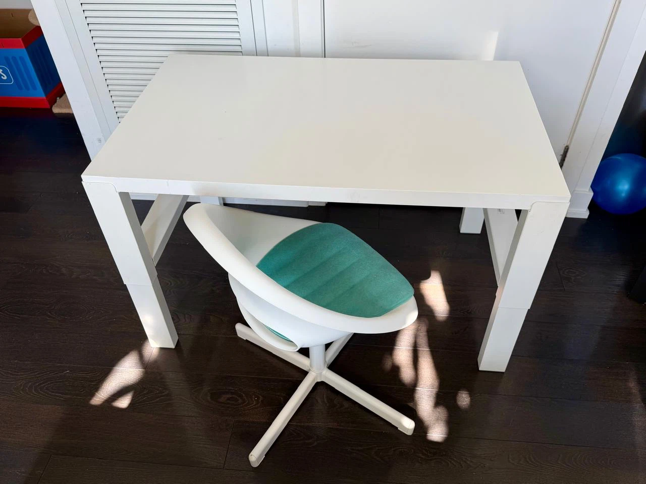 White IKEA Kids Desk and chair