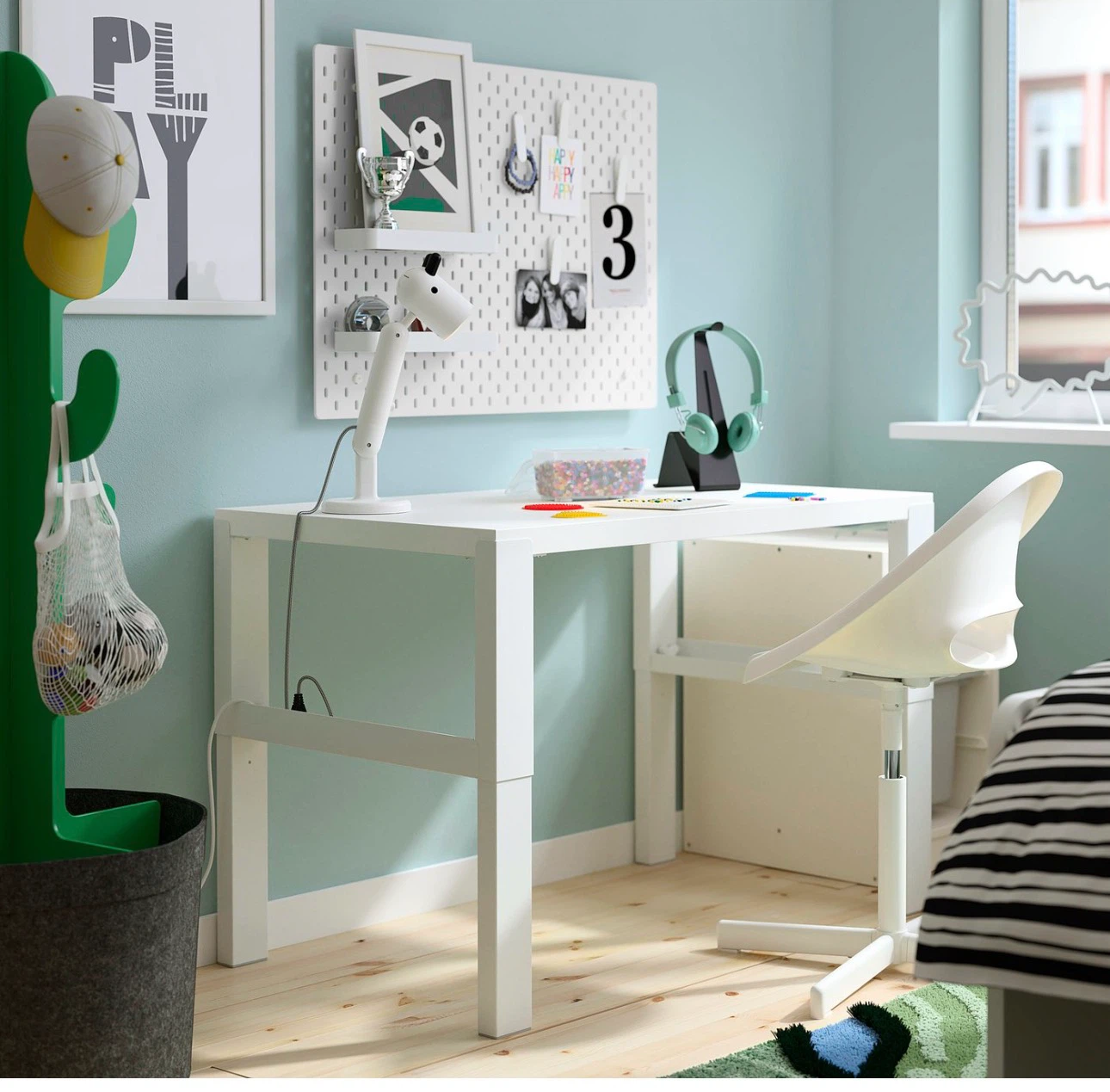 White IKEA Kids Desk and chair - photo 3