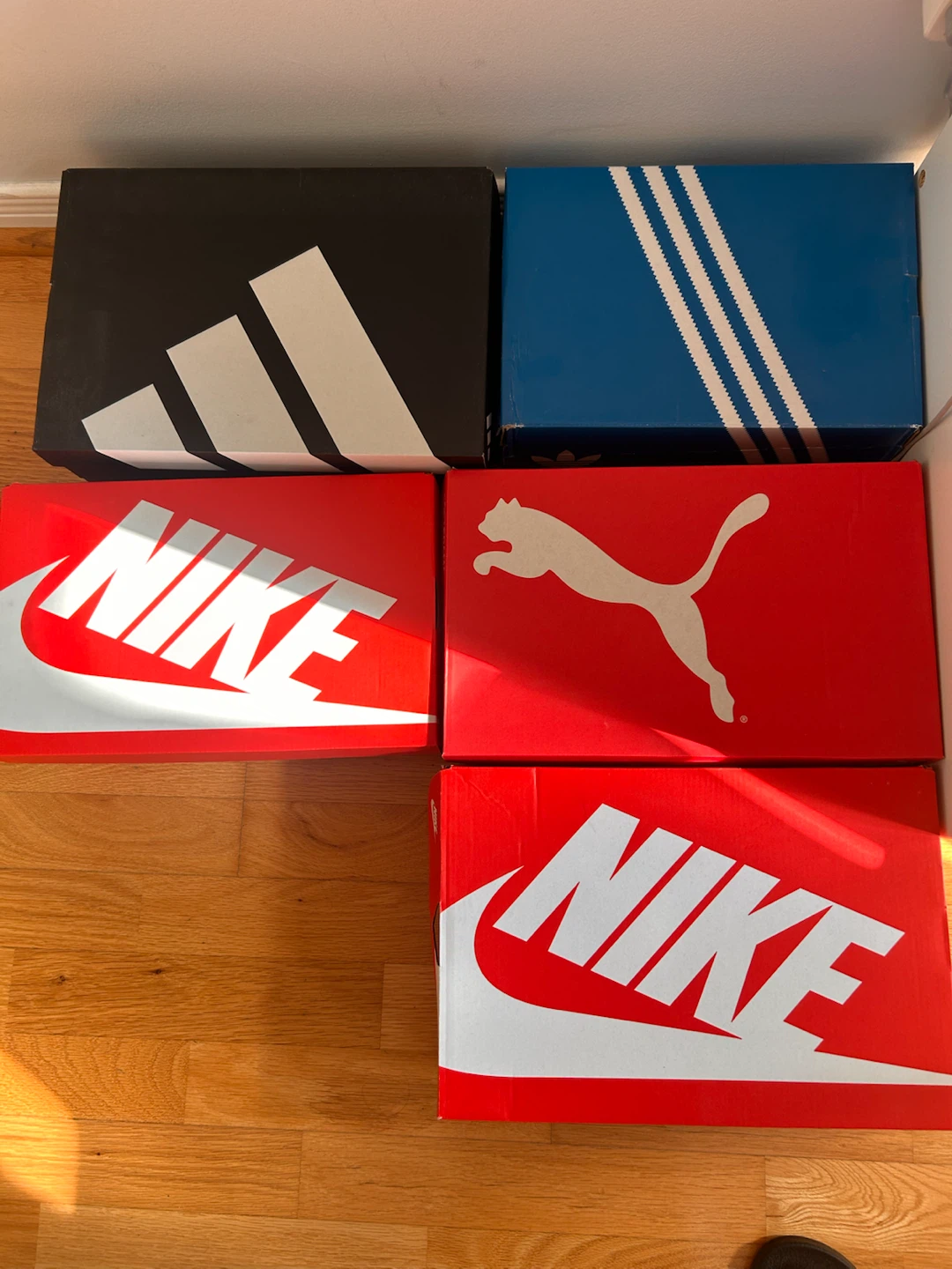 Assorted Shoe Boxes - Nike, Adidas, Puma