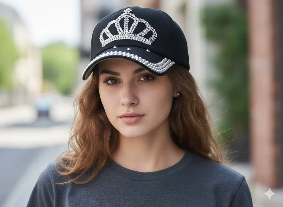 Rhinestone Crown Baseball Cap