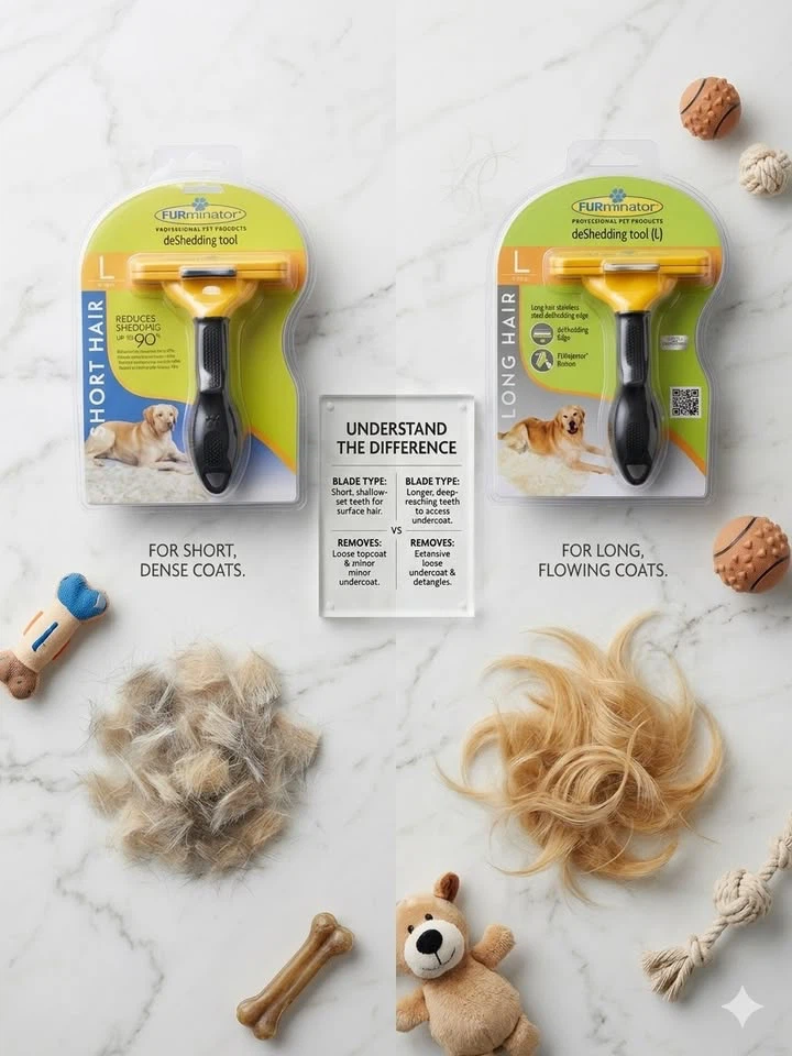 FURminator deShedding Tool for Short/Long Hair