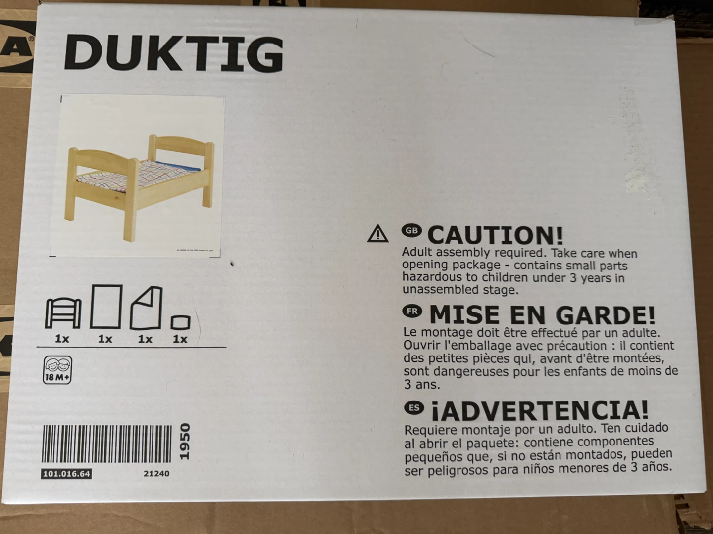 New in box ikea duktig doll/pet bed