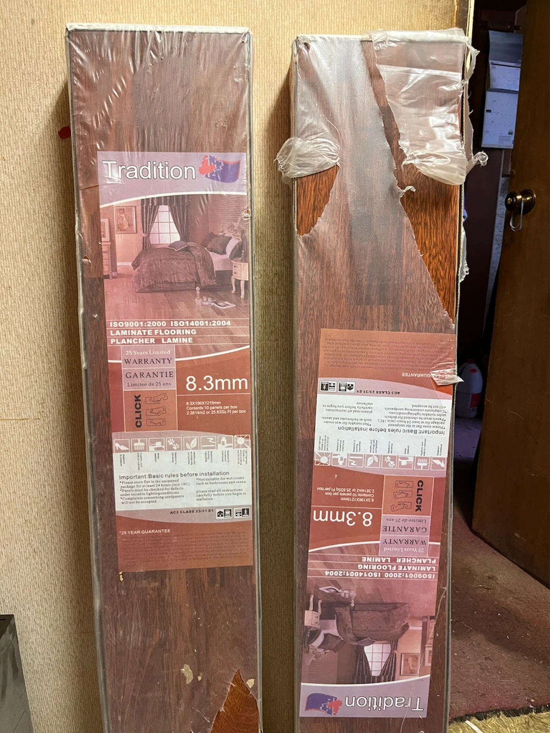 BNIB 8.3mm Terra Cotta Laminate flooring 51 sf - photo 2