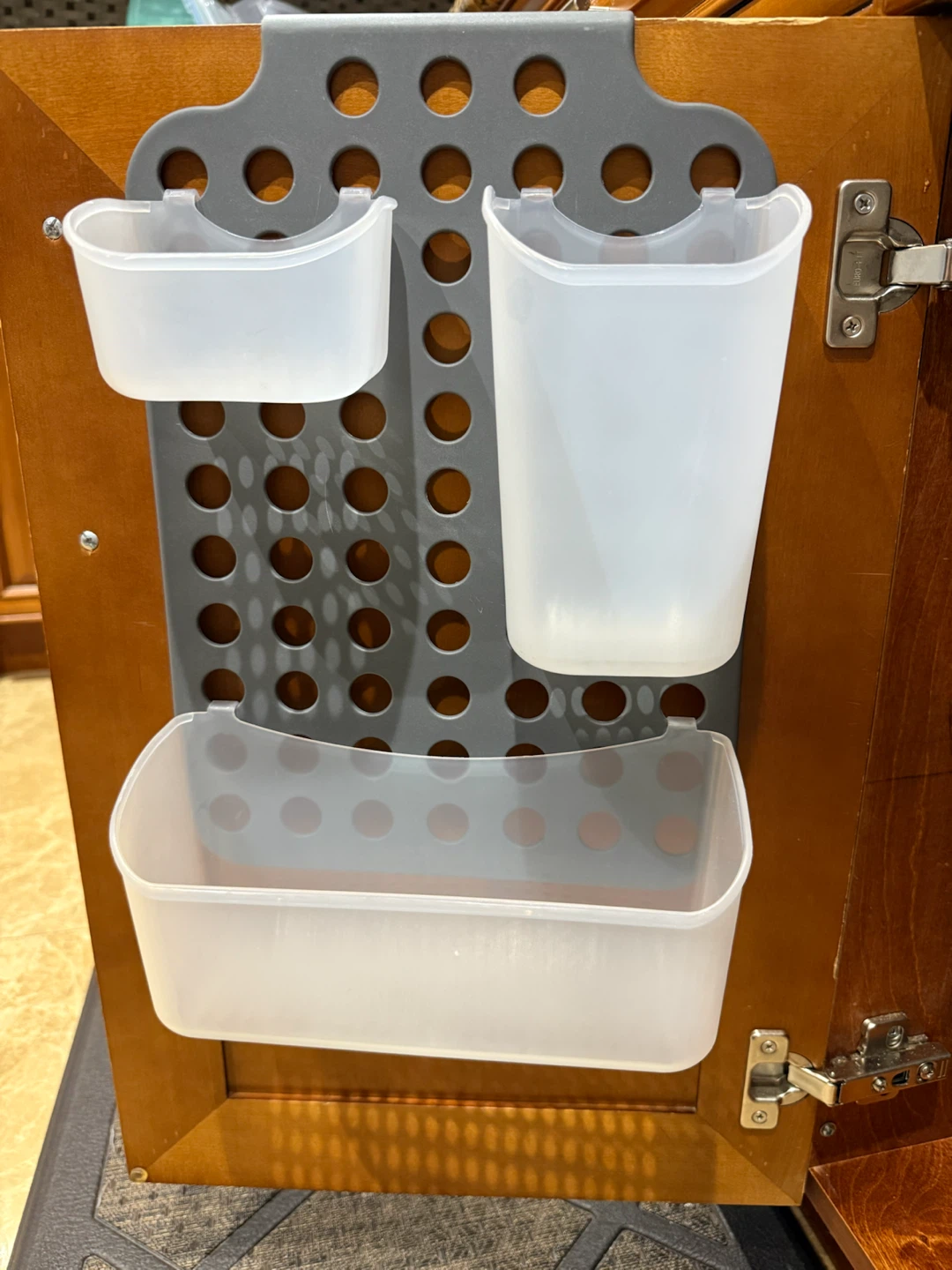 Cabinet Door Organizer with 3 Bins