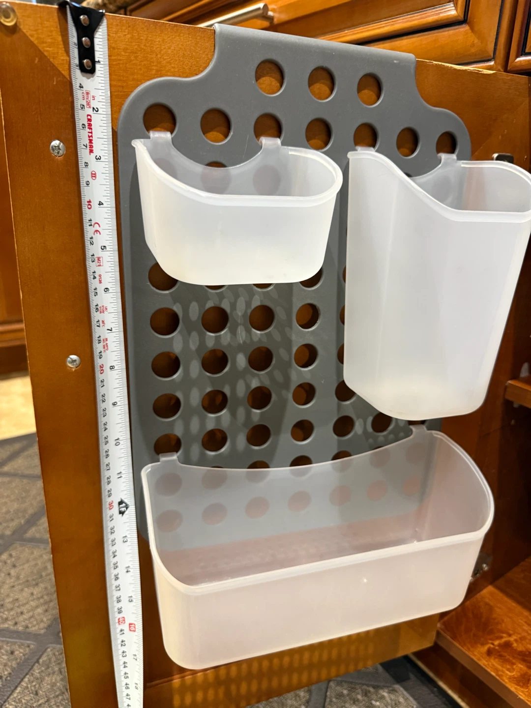 Cabinet Door Organizer with 3 Bins - photo 2