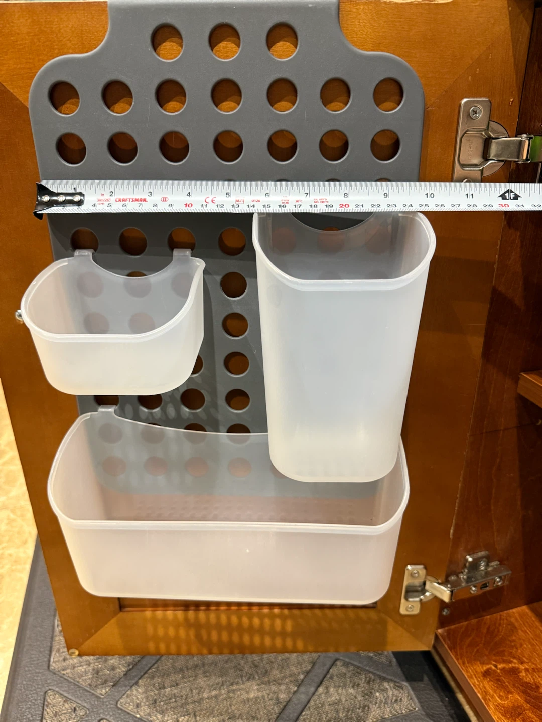 Cabinet Door Organizer with 3 Bins - photo 3