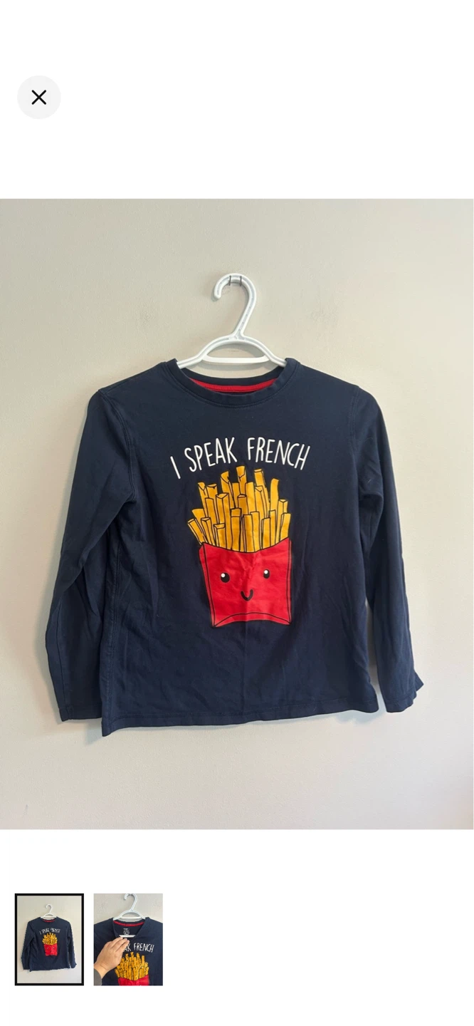 George Long Sleeve "I Speak French" T-Shirt