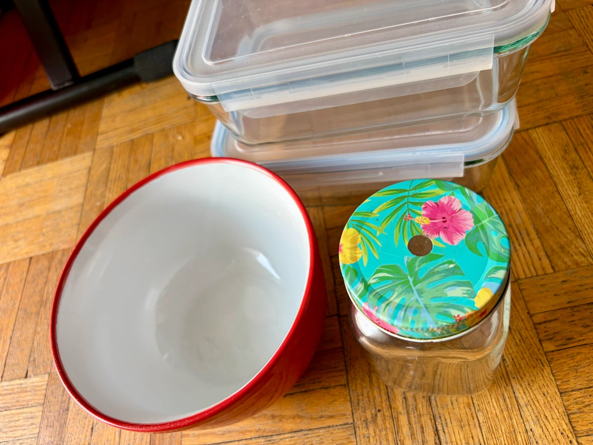 SnapTite Glass Food Storage Containers & Ceramic Bowl Set - photo 2