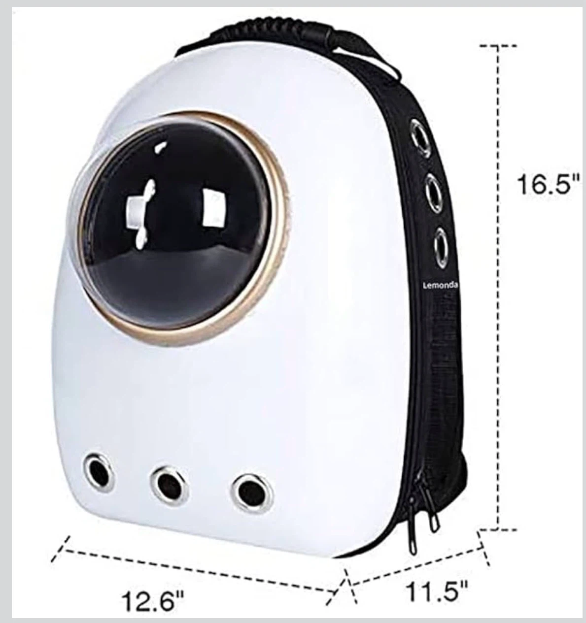 Lemonda White Pet Carrier Backpack