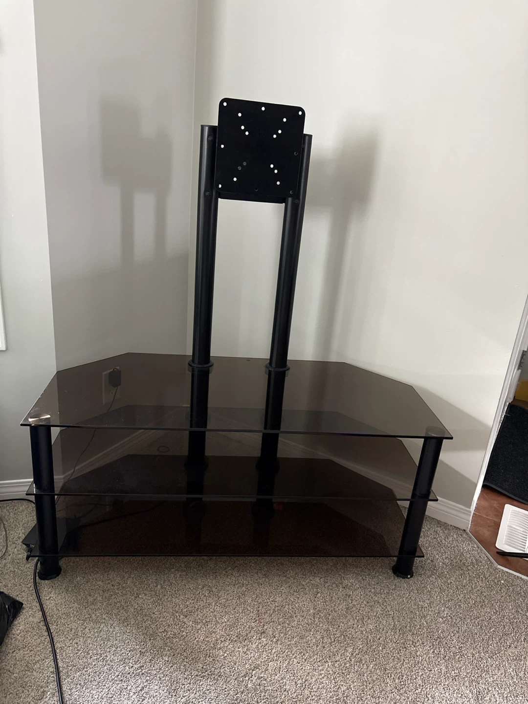Glass tv stand