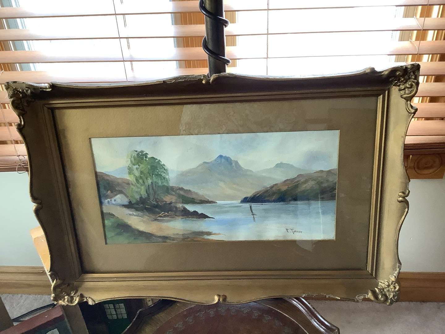 Antique Watercolour Painting by British Artist F. Turner 🐞