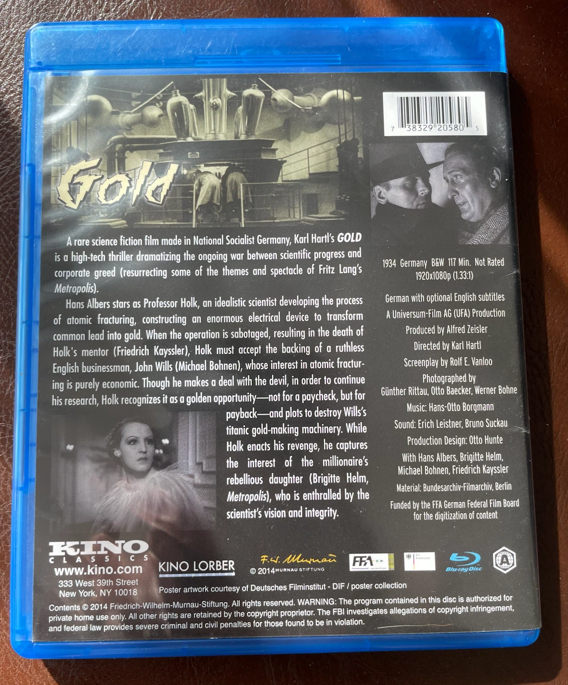 Gold Kino Lorber Blu Ray, Out Of Print - photo 2