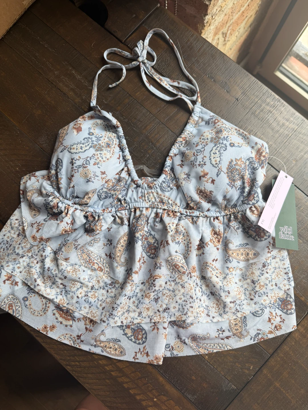 XS NWT! Wild Fable Floral Print Ruffle Cami Top