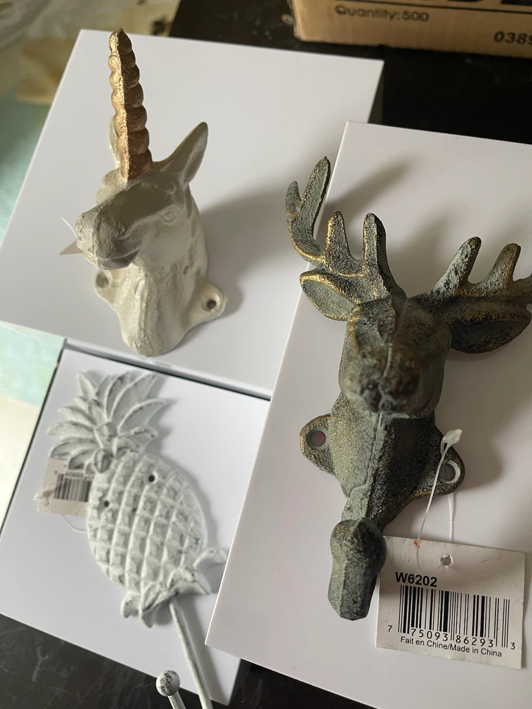 Decorative Wall Hooks - Deer, Unicorn, Pineapple