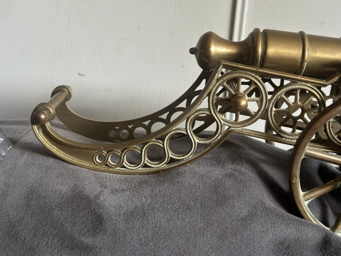 Large Vintage Brass Cannon - photo 2