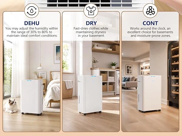 🔥Dehumidifier for Large Spaces  80-Pint(Up to 4,500 Sq. Ft.) - photo 3
