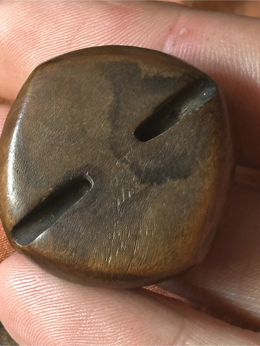 Set of 6 Large Carved Wood Buttons - photo 4