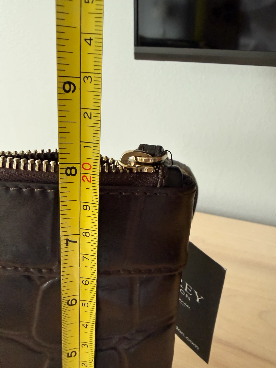 Osprey London Brown Croc Clutch Bag - photo 4