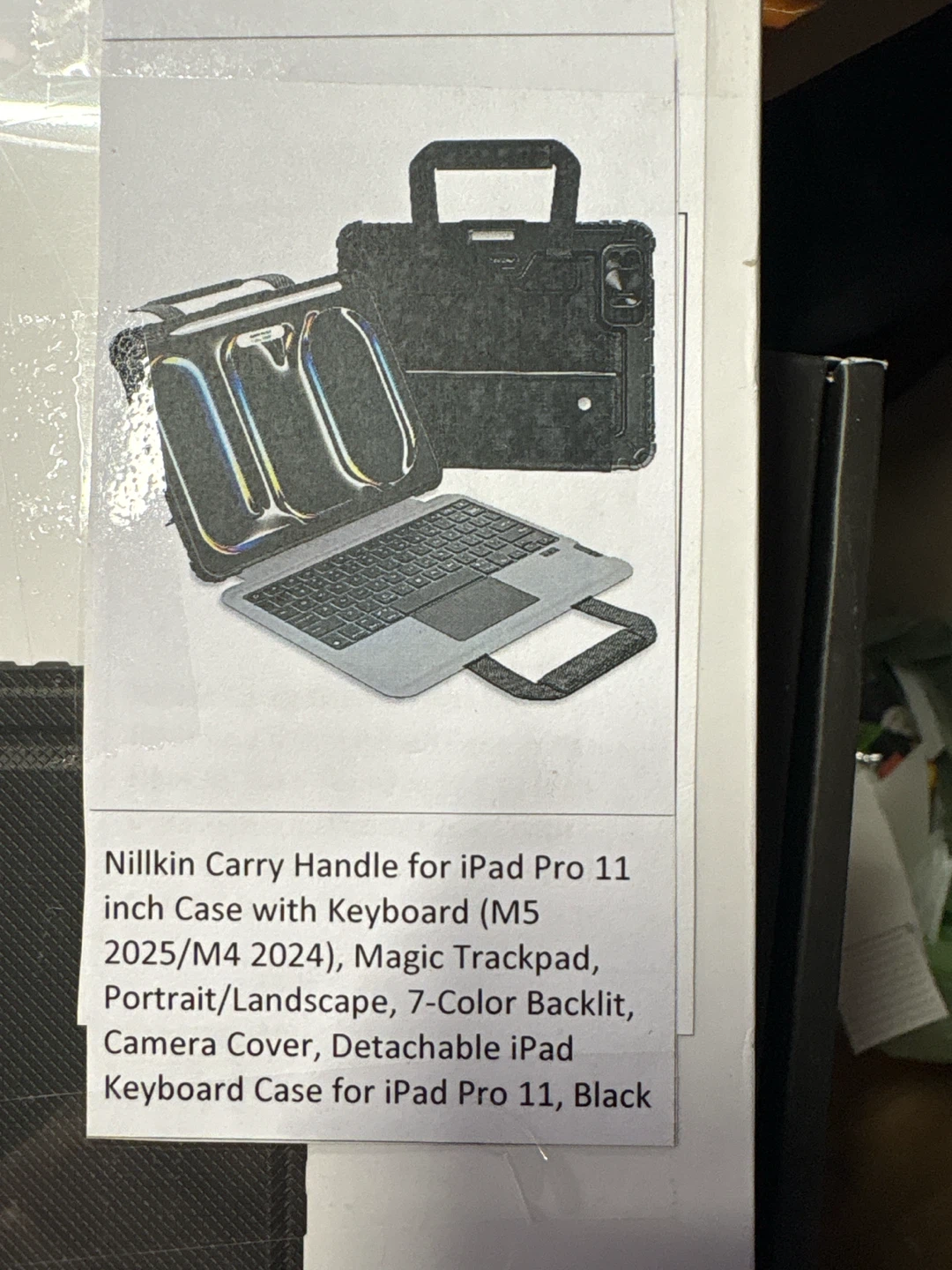 Nilkin Carry Handle Keyboard Case for iPad Pro 11 inch - Black - photo 2