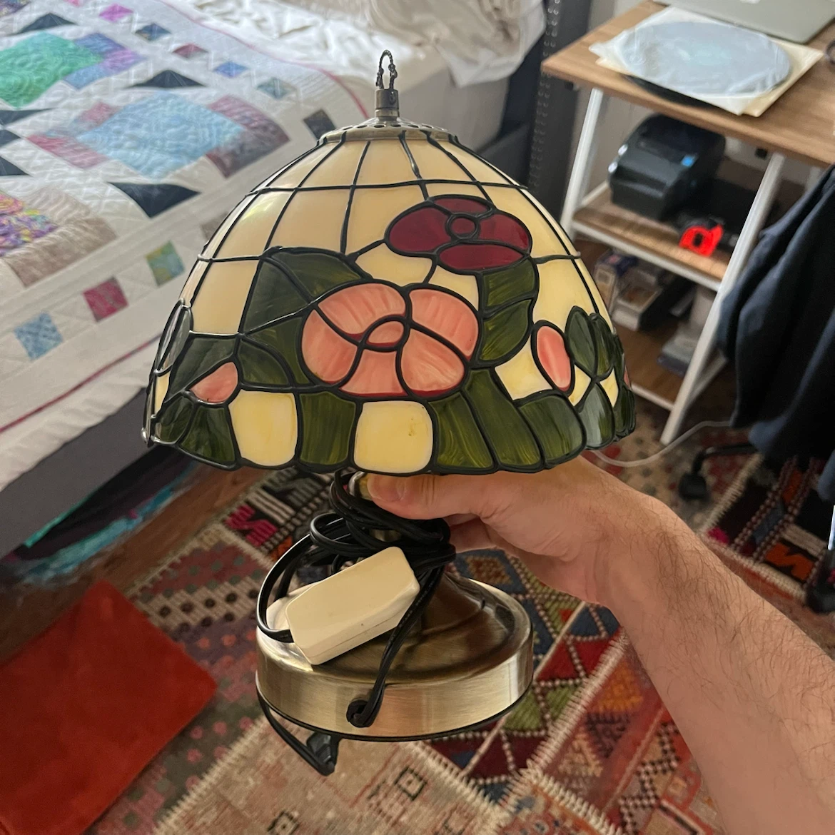 Stained Plastic Accent Lamp