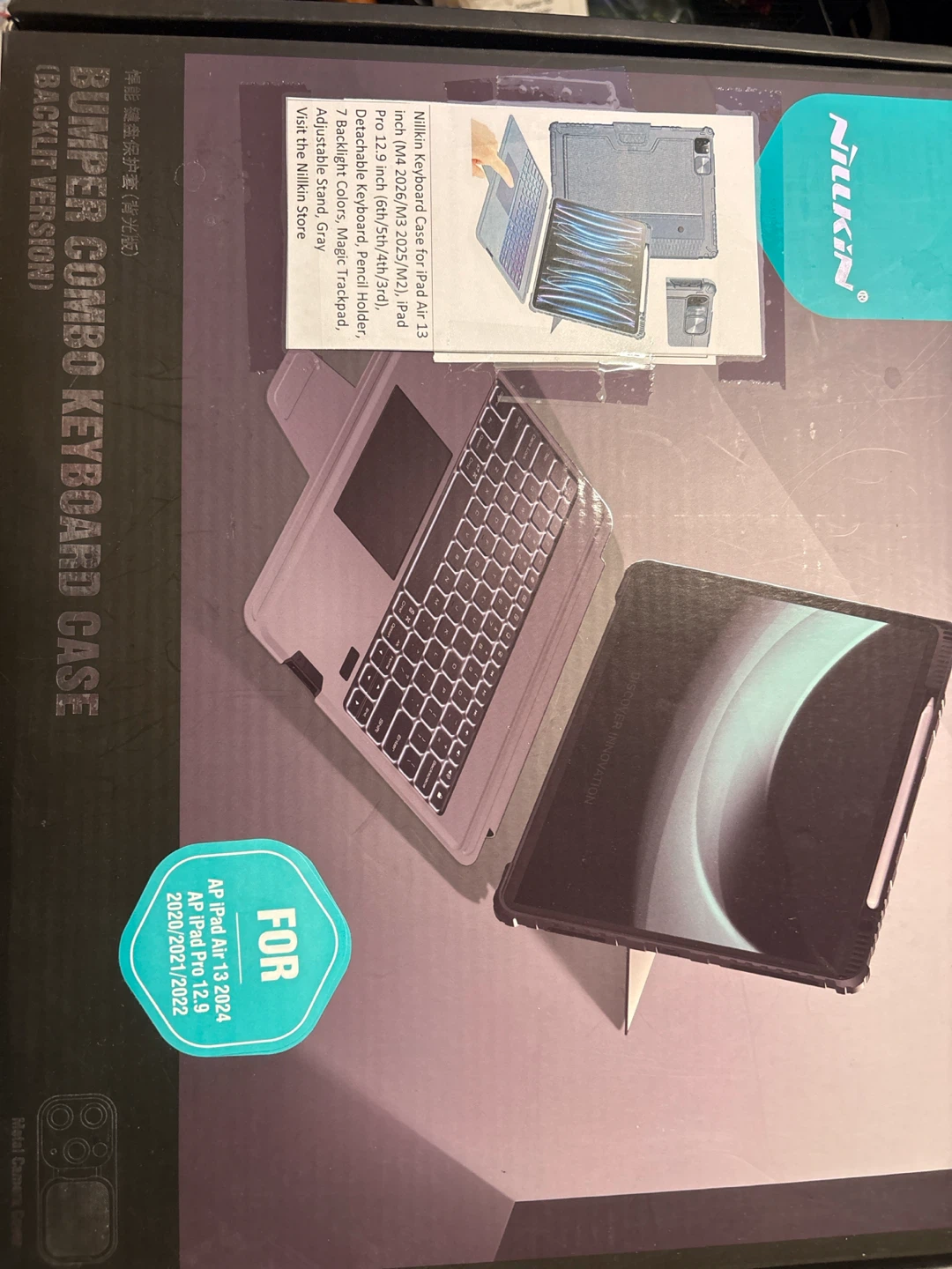 Nillkin Keyboard Case for iPad Air 13" and Pro 12.9" - Gray