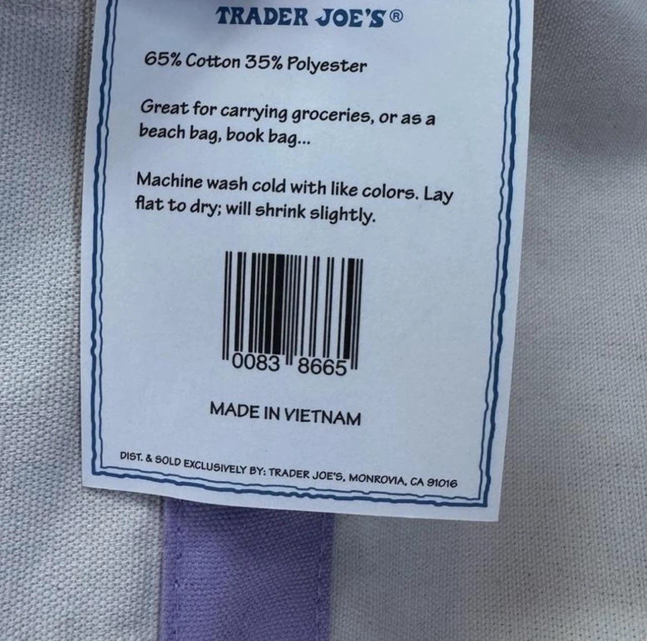 Trader Joe's Reusable Tote Bag - photo 3