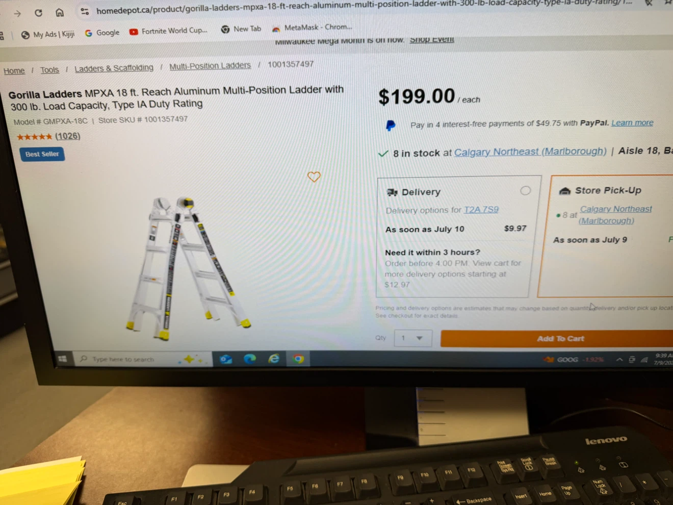 Gorilla Ladders MPXA-18 18 ft. Aluminum Multi-Position Ladder