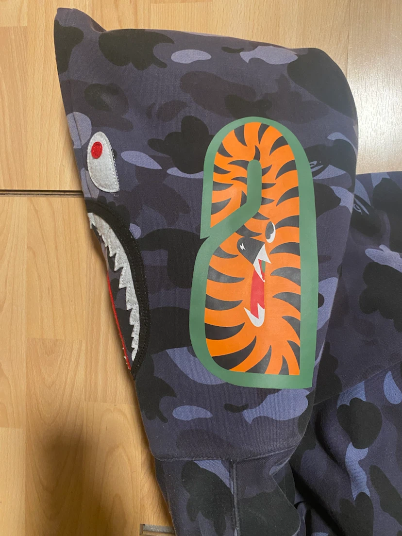 BAPE Shark Full Zip Hoodie - dark blue Camo