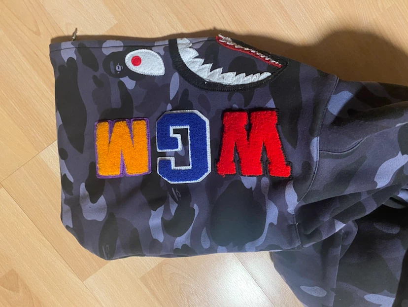 BAPE Shark Full Zip Hoodie - dark blue Camo - photo 3
