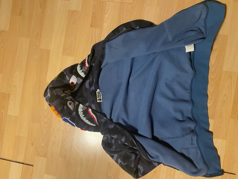 BAPE Shark Full Zip Hoodie - dark blue Camo - photo 4