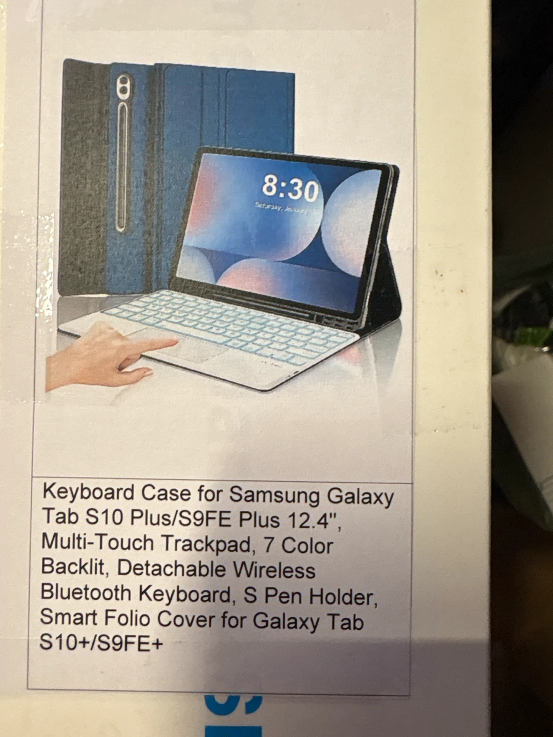Keyboard Case for Samsung Galaxy Tab S10 Plus/S9FE Plus 12.4" - photo 2
