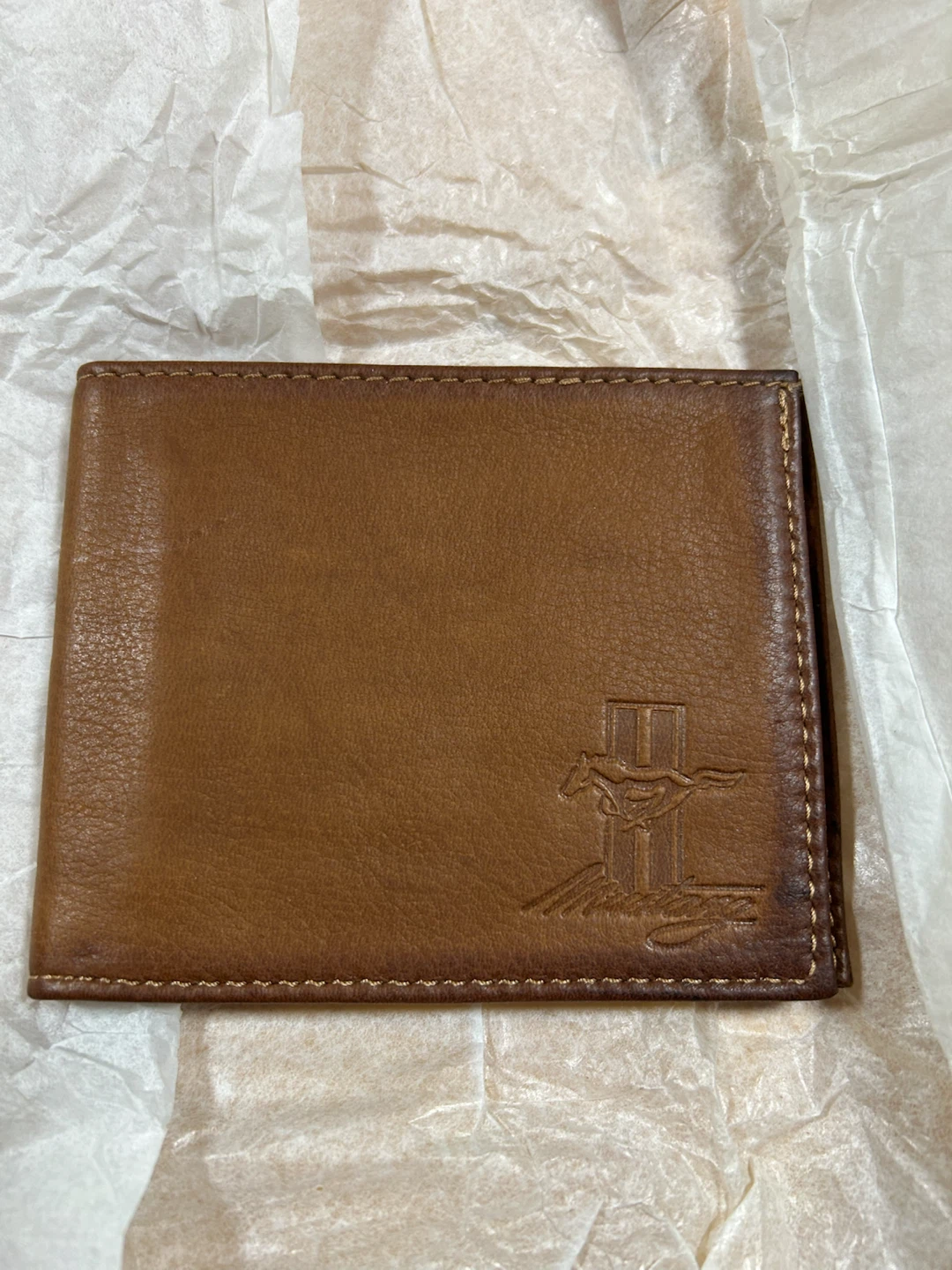Brown Leather Mustang Bifold Wallet - photo 2
