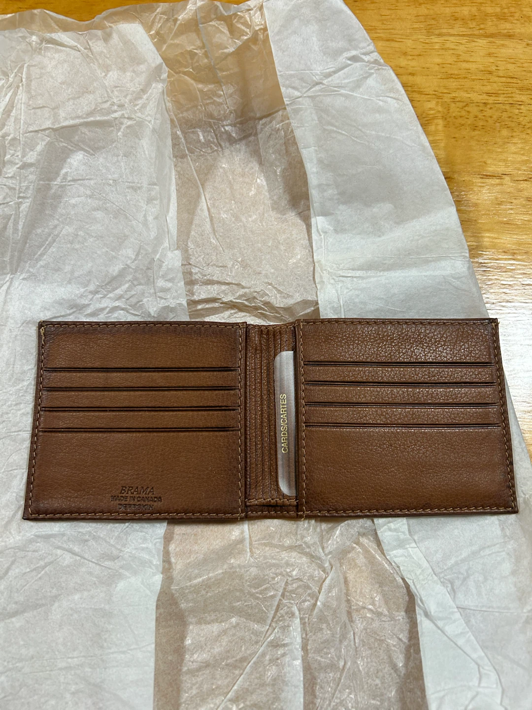 Brown Leather Mustang Bifold Wallet - photo 5