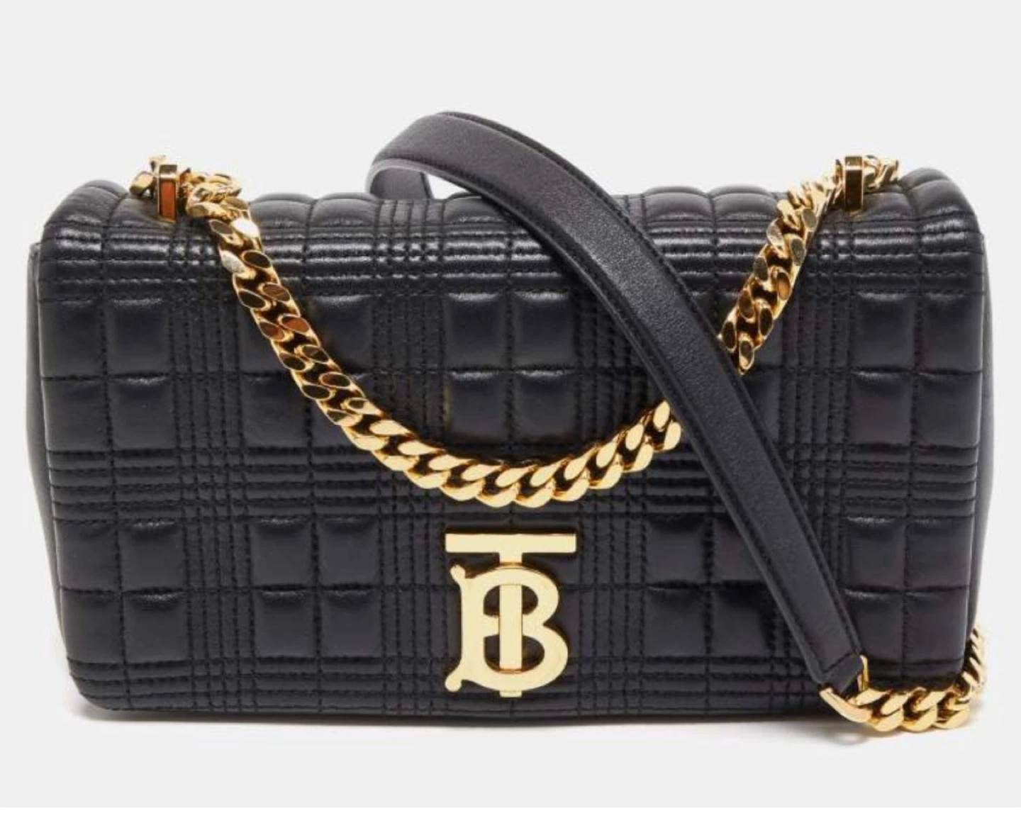 Burberry Black Quilted Leather Shoulder Bag
