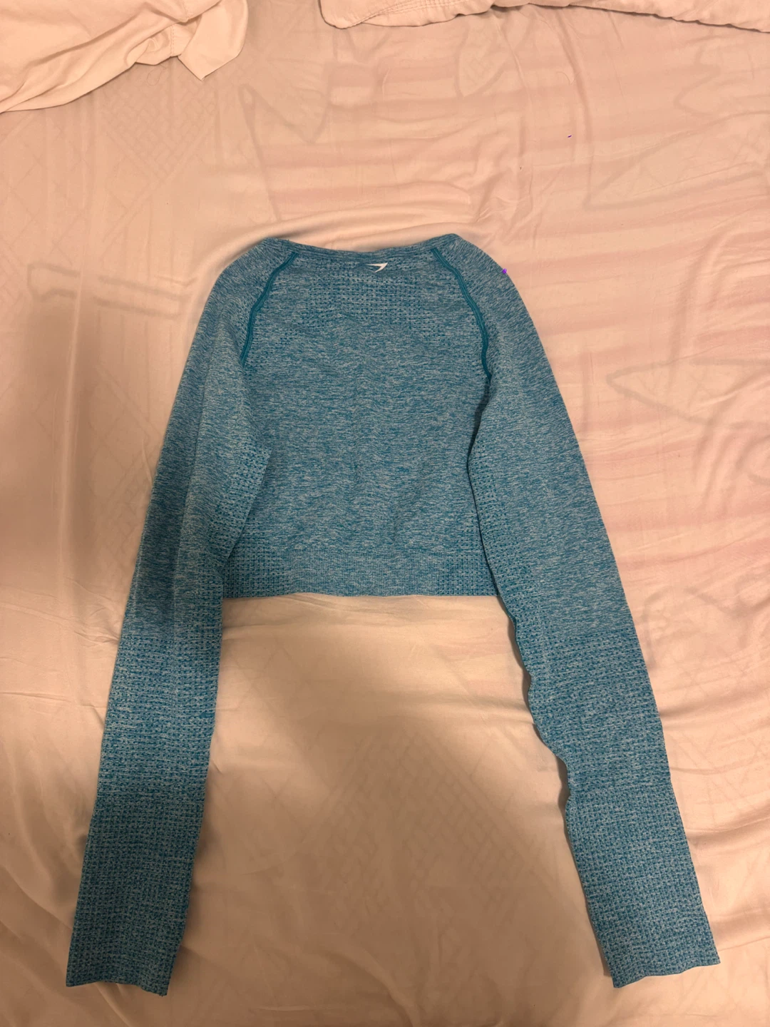 Gymshark Blue Cropped Long Sleeve Top - photo 2