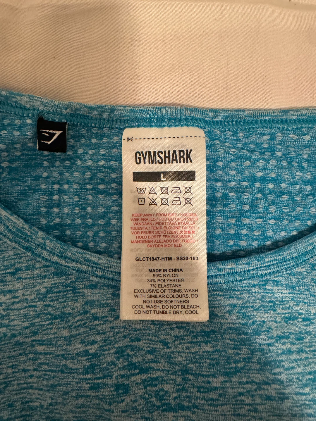 Gymshark Blue Cropped Long Sleeve Top - photo 3