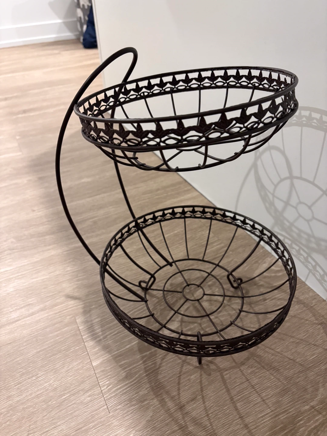 2-Tier Decorative Wire Fruit Basket