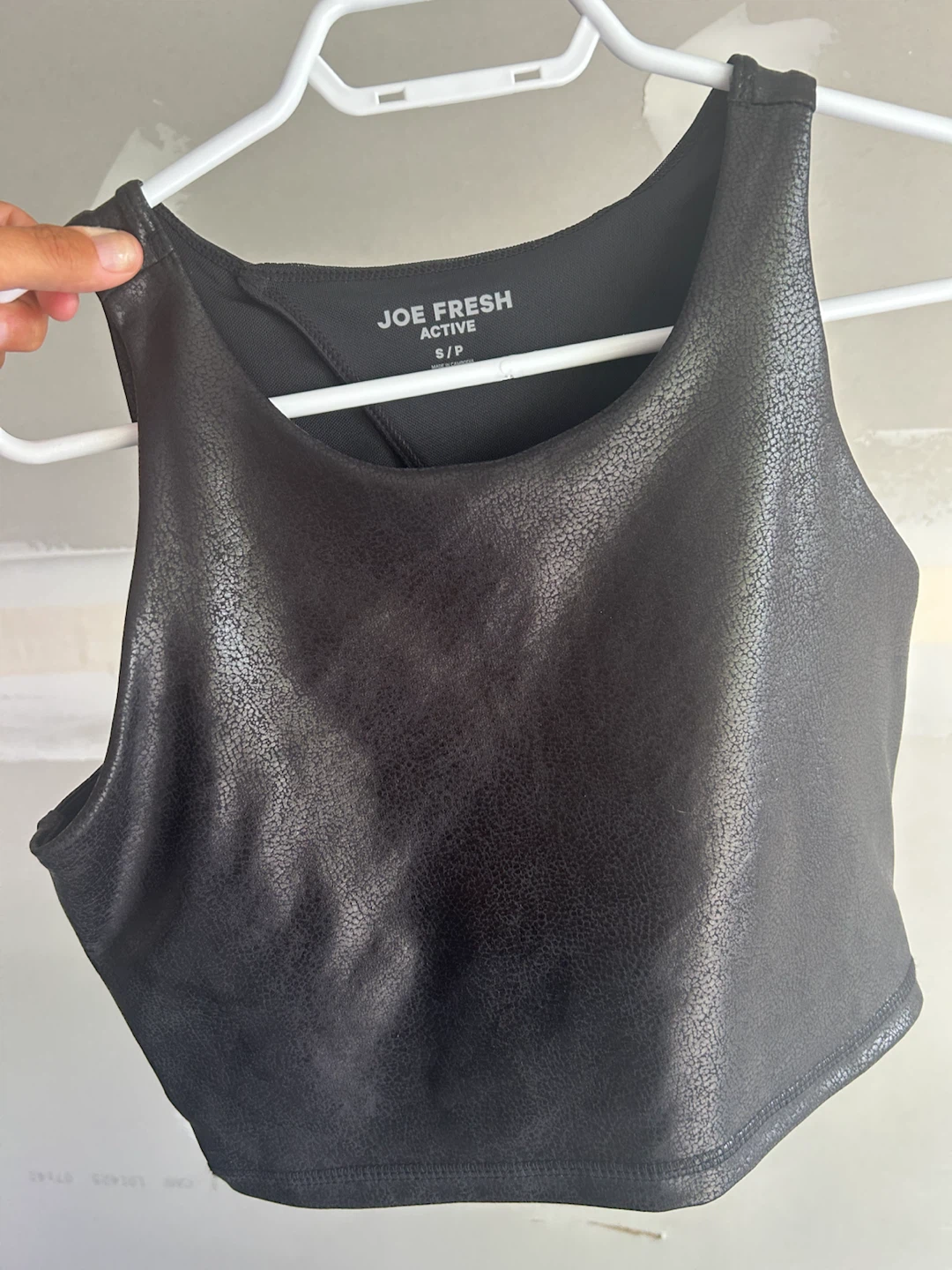 Joe Fresh Active Black Cropped Top S/P