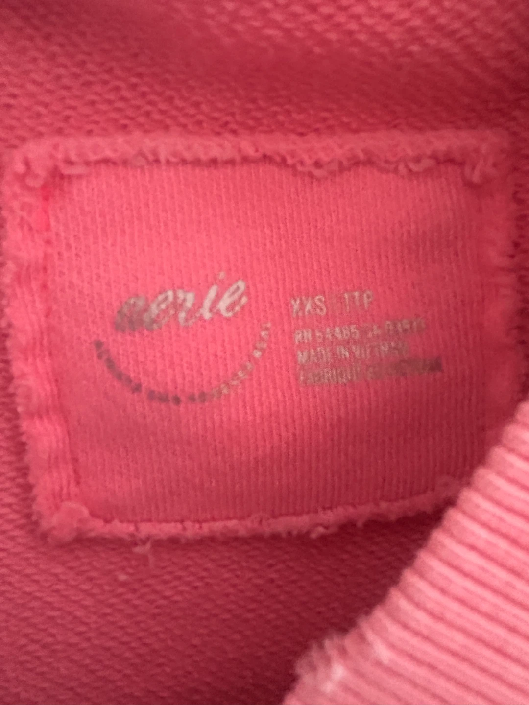 Aerie Pink V-Neck Sweatshirt - XXS - photo 2