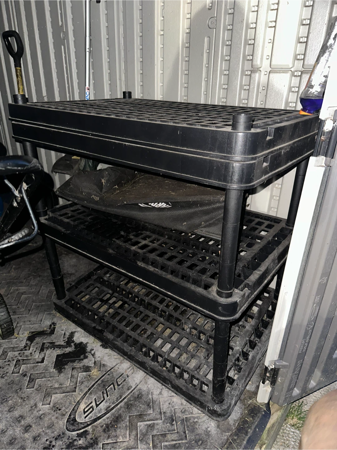 Black Shelving Unit